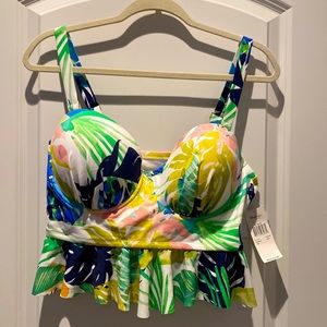 NWT Raisins Curve Peplum Swim Top
